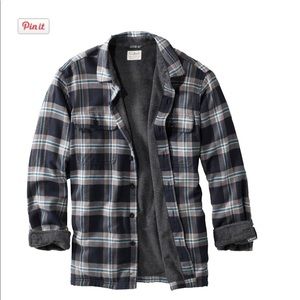 Men’s L.L. Bean fleece lined flannel Brand new in bag.